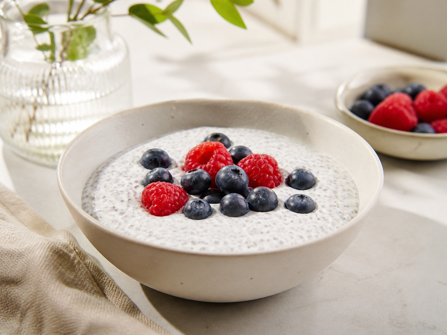 Chiagrød med yoghurt