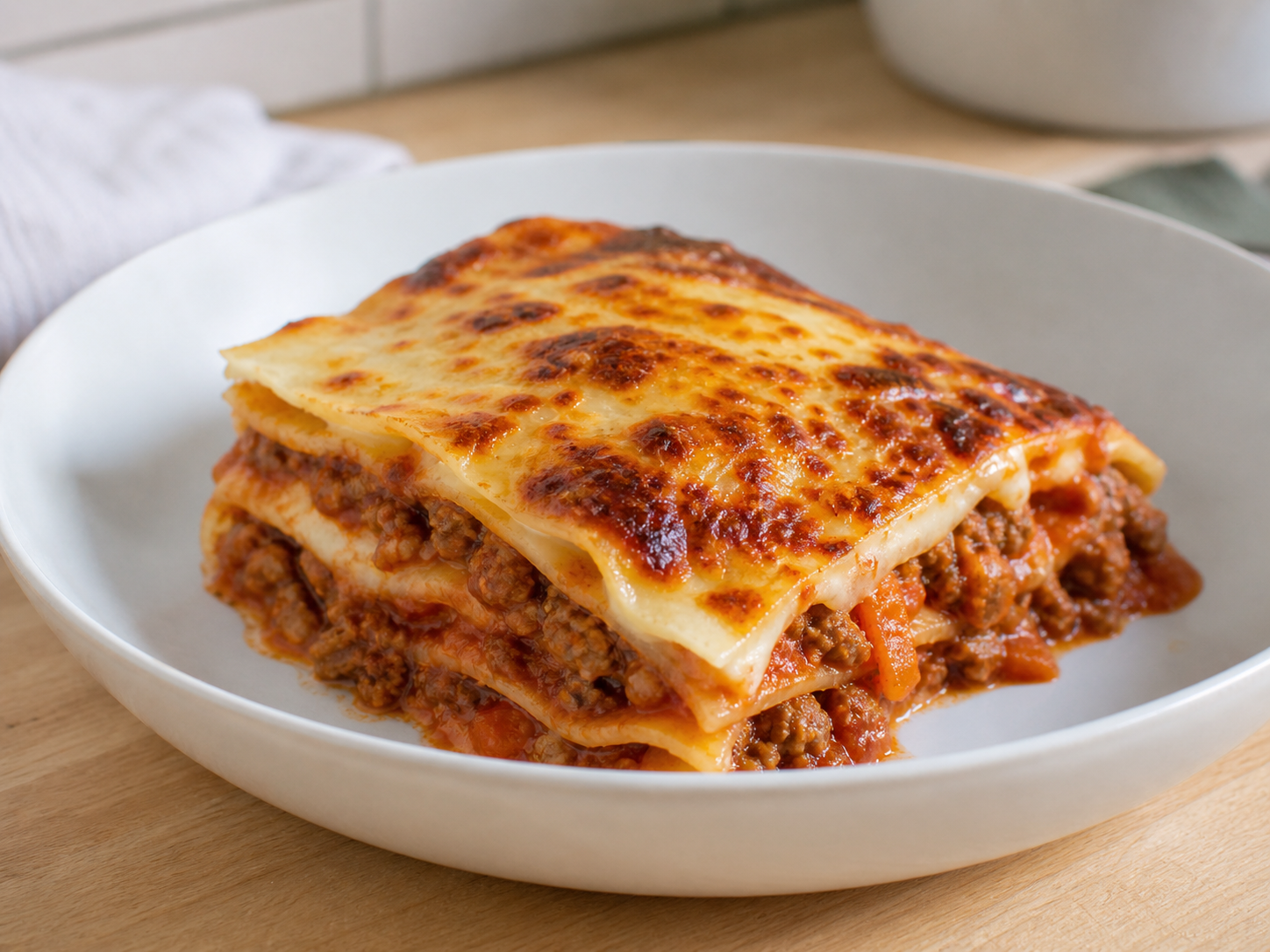 Nem lasagne med oksekød