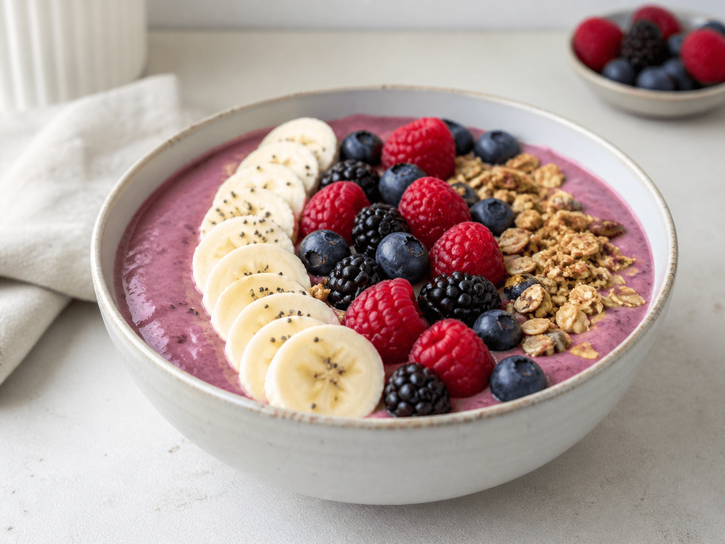 Smoothie bowl med bær